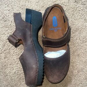 New Wolky Strap Clog, Brown Leather [Size 37]
